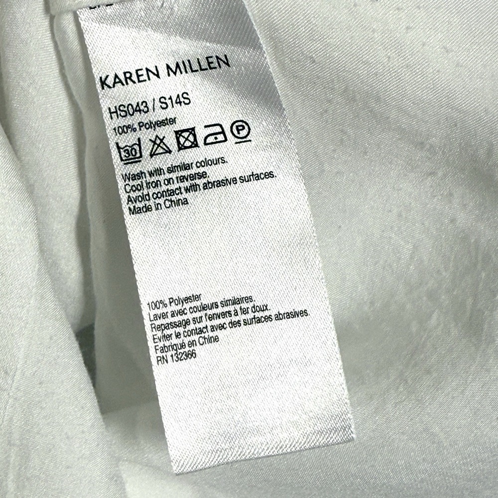 Karen Millen Top Womens 4 Blouse Floral Lace Broderie Anglaise White Sleeveless - Picture 10 of 10
